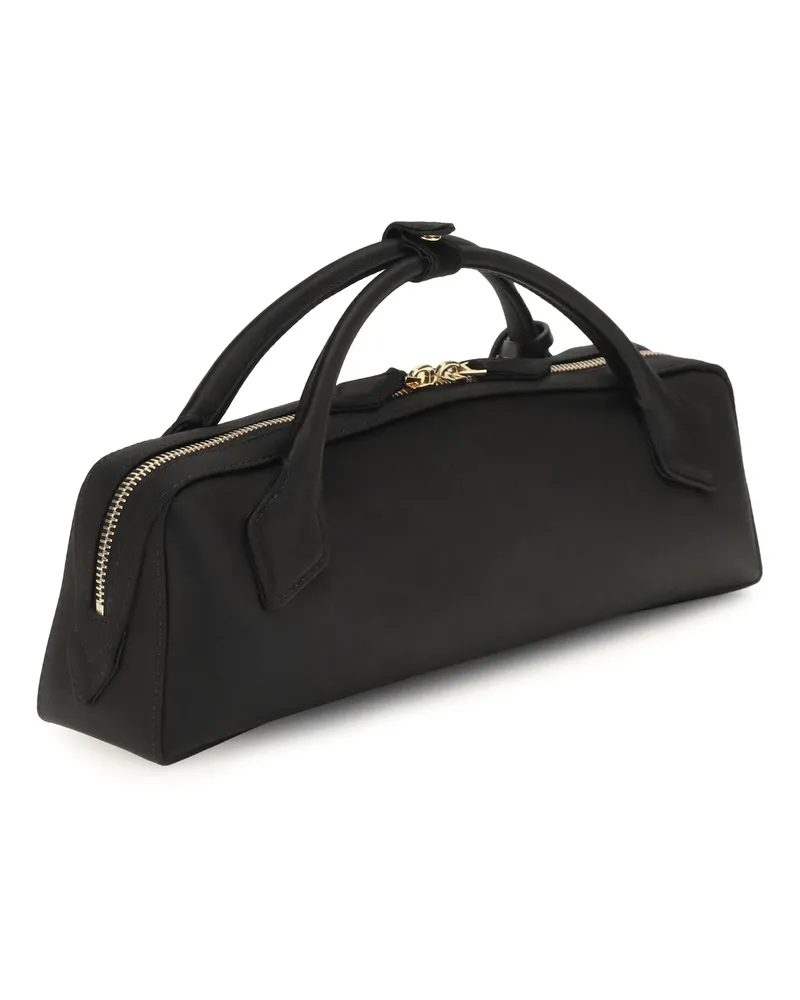 Alaïa Women's Clutch Le Teckel Satin Black Silk Bags Black
