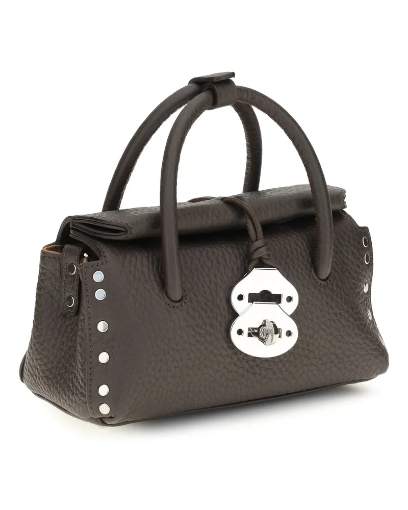 Zanellato Women's Dotta Centauro Baby Handbag Brown Castel Del Monte Calf Leather Bos Taurus Handbags Hand Bags Brown
