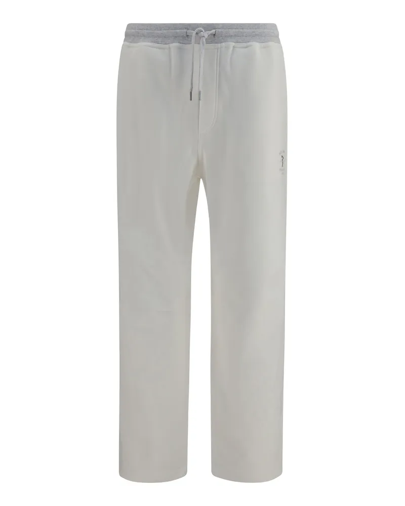 Brunello Cucinelli Cotton Drawstring Trousers — White White