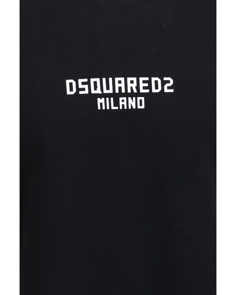 Dsquared2 Men's T-Shirt Milano Black Cotton T-Shirts And Polos Black