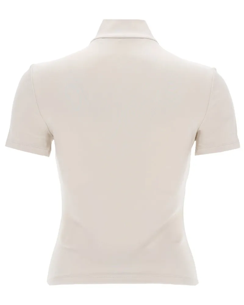 Alexander Wang Viscose-Elastane Rashguard Tank Top — Ivory Ivory