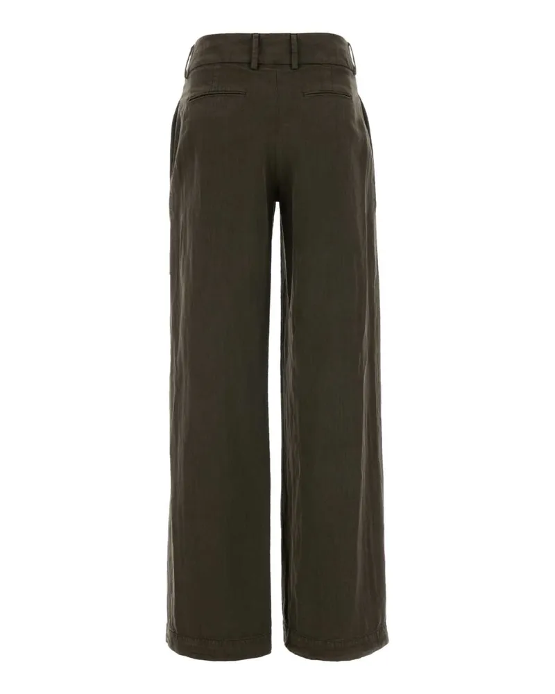 PT TORINO Women's Brown Lyocell Blend Nicole Palazzo Pant Cacao Pantaloni Trousers Brown