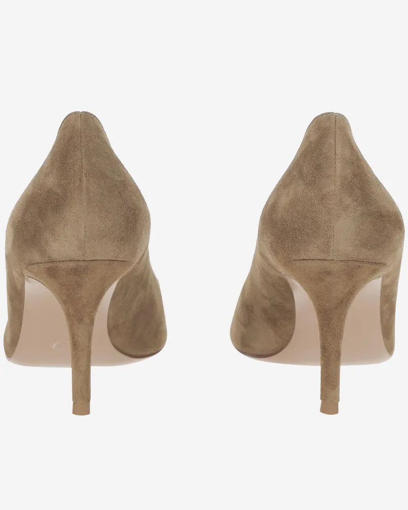 Gianvito Rossi Women's Pumps Suede Beige Leather Beige