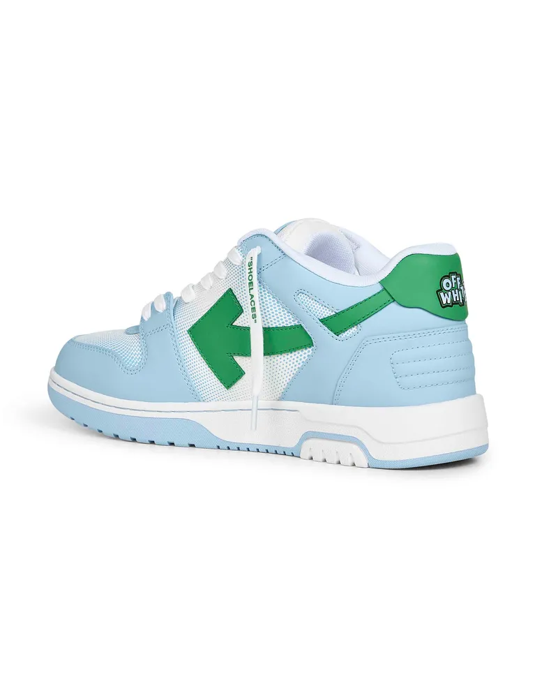 OFF-WHITE Colour-Block Calf Leather Sneakers — Blue Blue