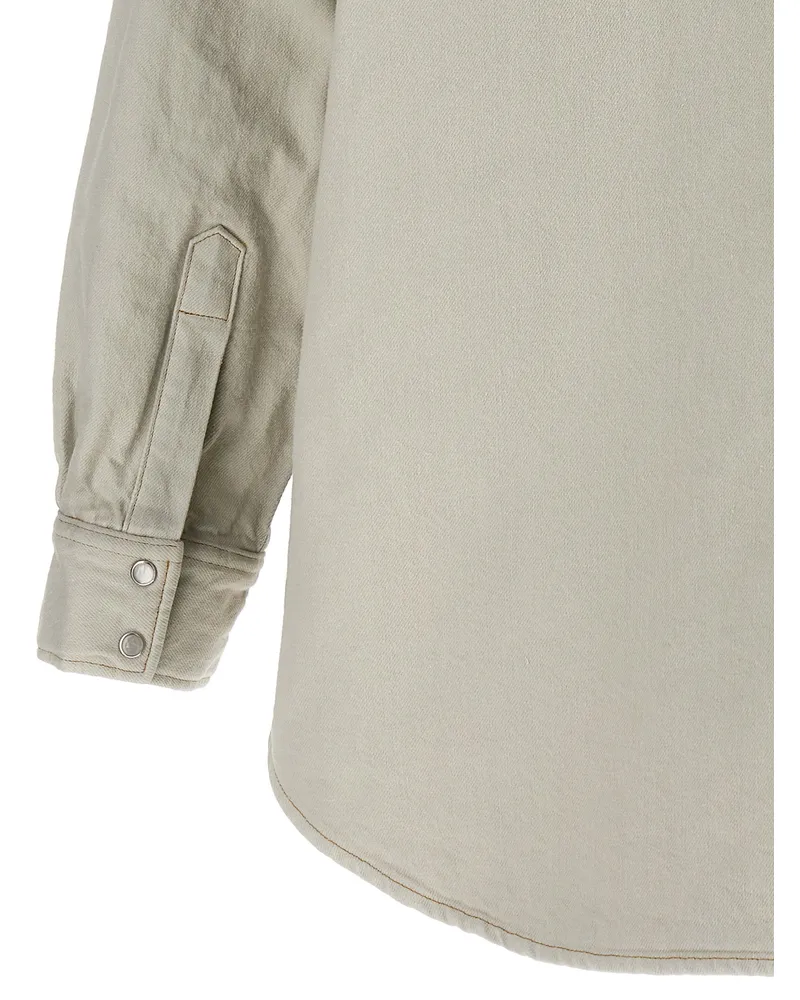 Maison Margiela Women's White Cotton Denim Jacket Clothing White