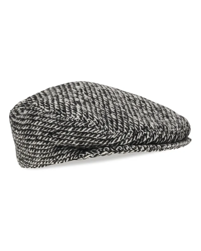 Dolce & Gabbana GH587AFMZAR Wool-Blend Flecked Flat Cap — Gray 