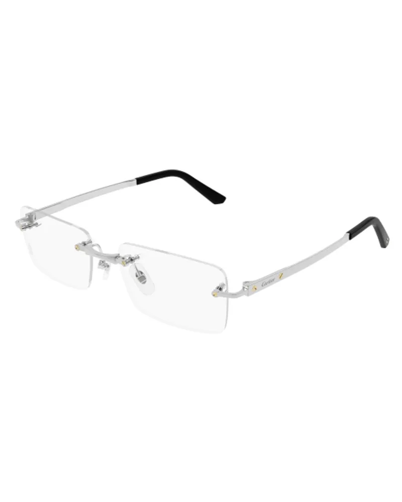 Cartier CT0511O Brushed Titanium Sunglasses — Silver Silver