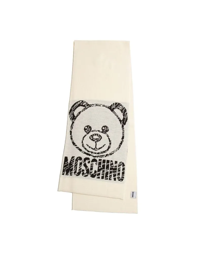 Moschino Women's Scarf White Wool Accessories Acrilico White
