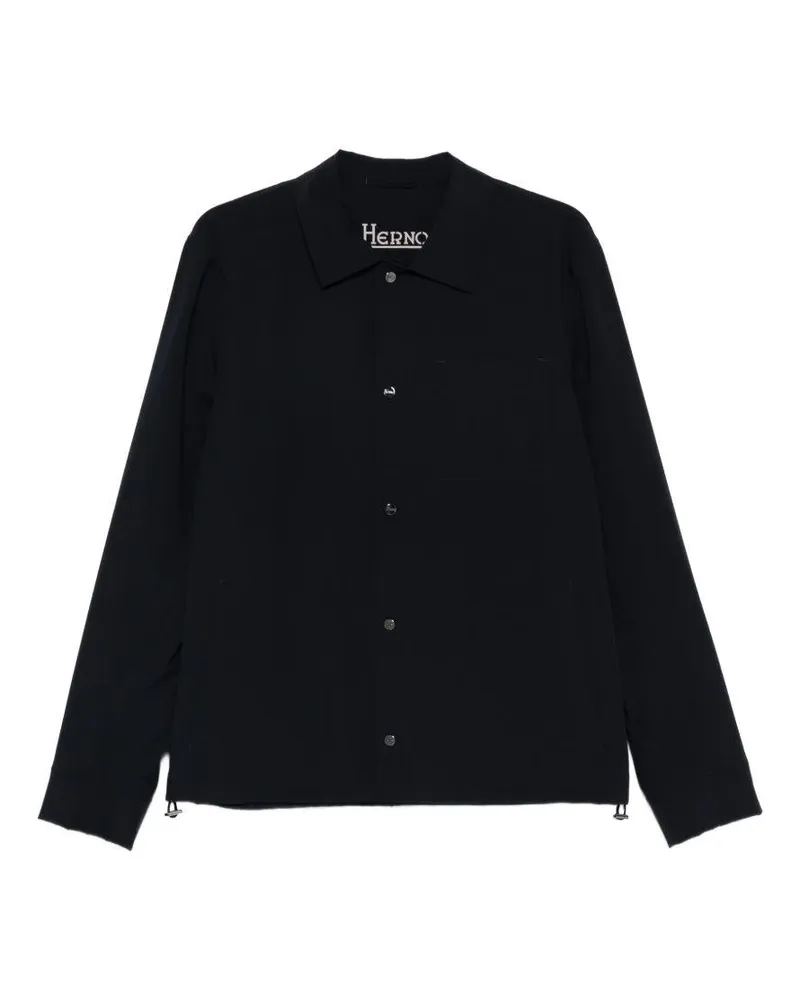 Herno Water-Repellent Polyamide Jacket — Blue Blue