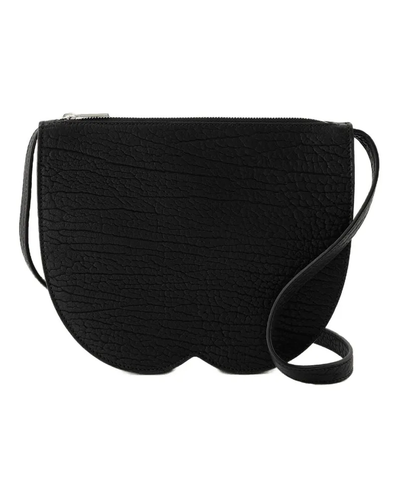 Burberry Unisex Mini Chess Clutch -  Leather Black Calfskin Bags Clutches Black