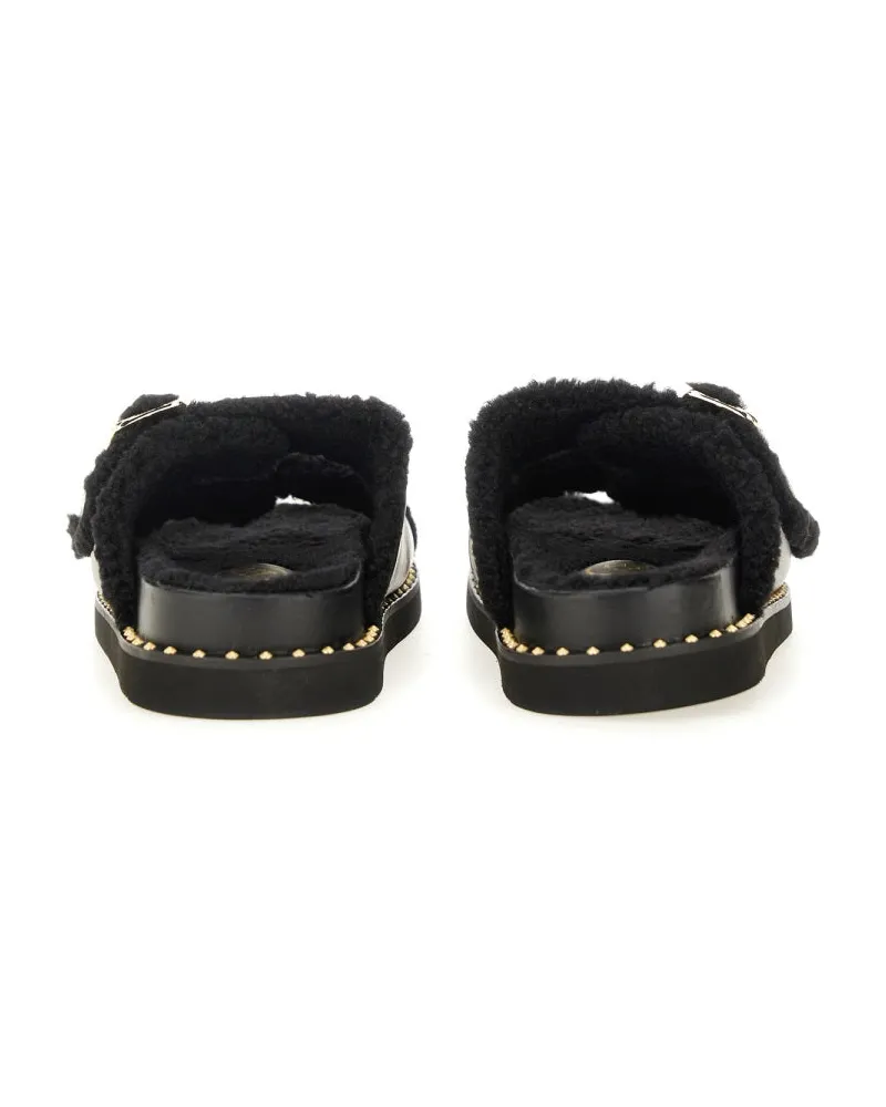 ash Utah Bis Sandal — Black Black