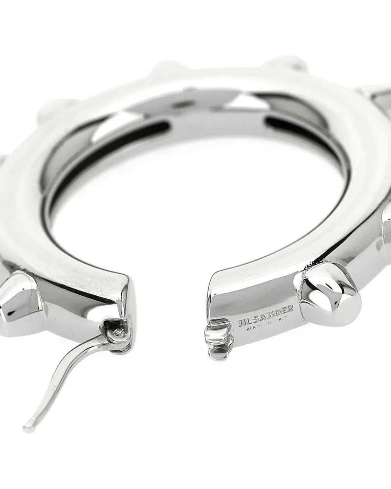 Jil Sander Women's Silver Brass Earrings Silver