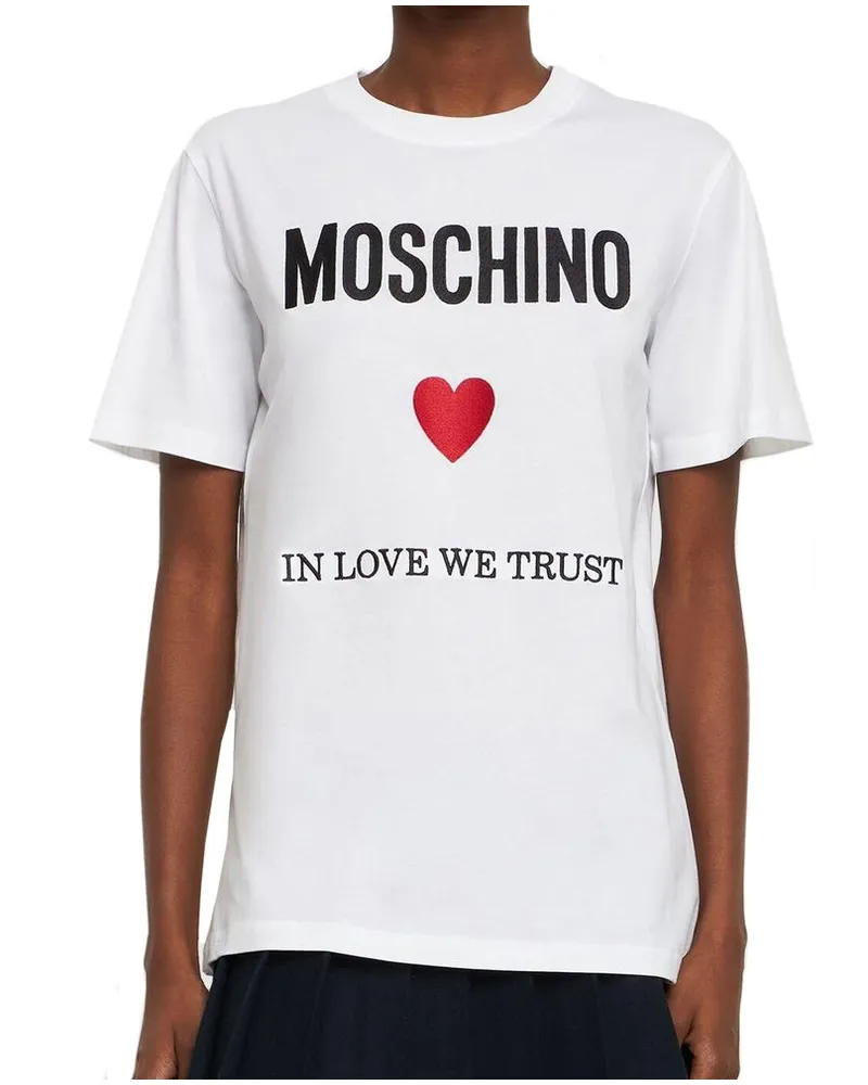 Moschino Men White Cotton T-Shirt White