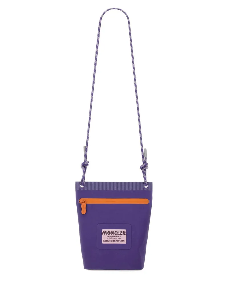 Moncler Men's Clutch Bag Amoeba Purple Polyamide-Nylon Shoulder Polyamide/nylon Purple