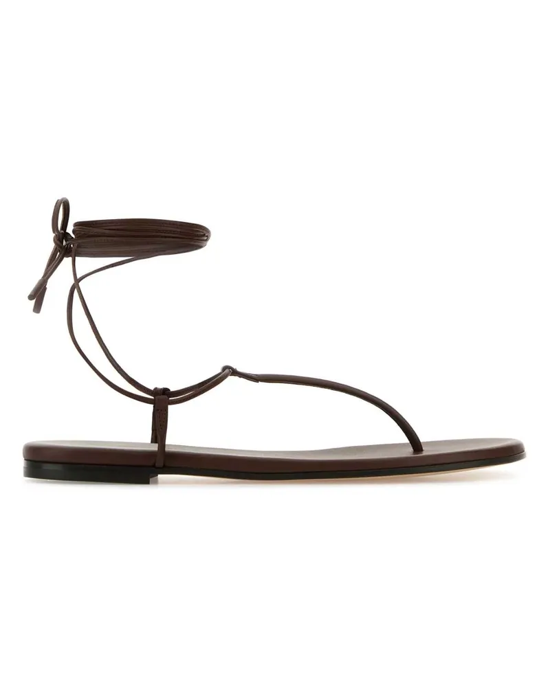 Gianvito Rossi Women's Gwyneth Sandal Brown Nappa Leather Brown
