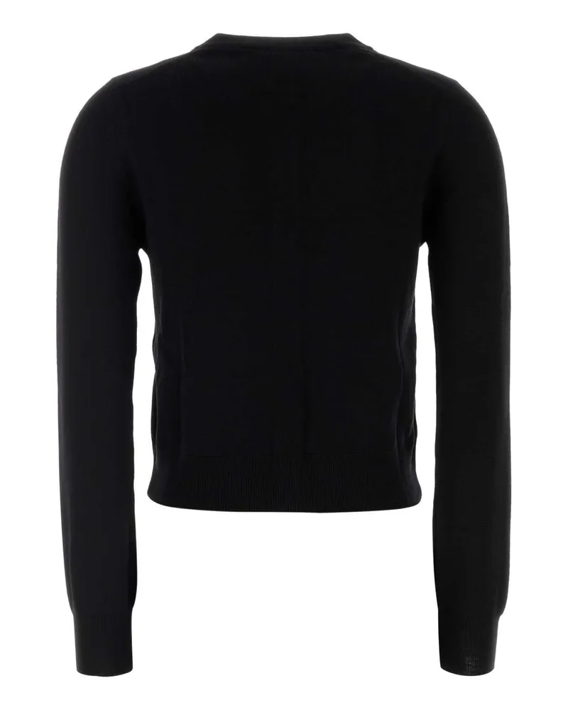 Kitsuné Women's Black Wool Cardigan Exterior: Maglieria Sweater Black