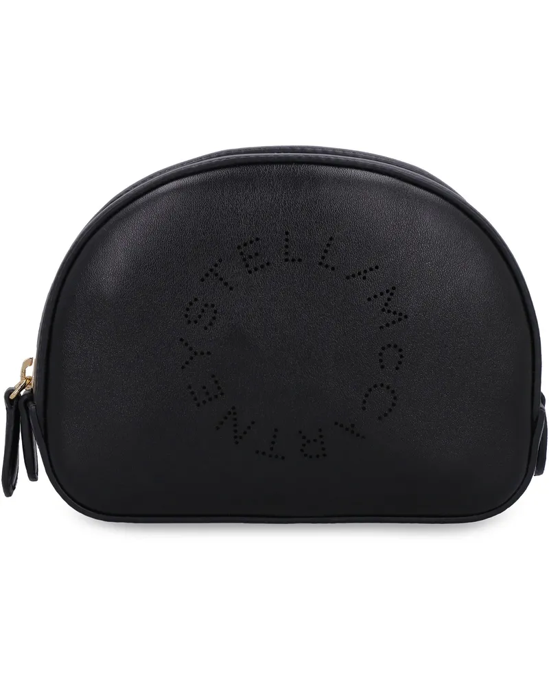 Stella McCartney Women's Logo Wash Bag Black Polyurethane Make Up Black