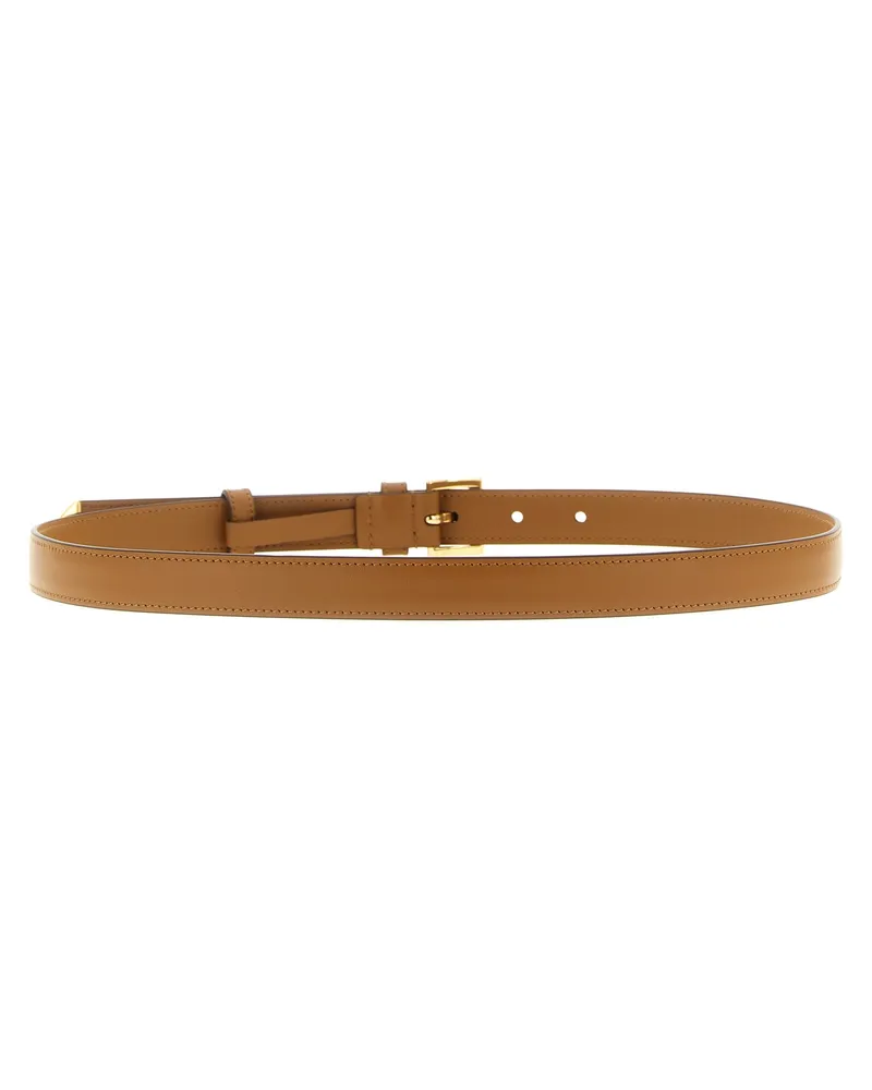 Prada Calfskin Leather Belt — Brown Brown