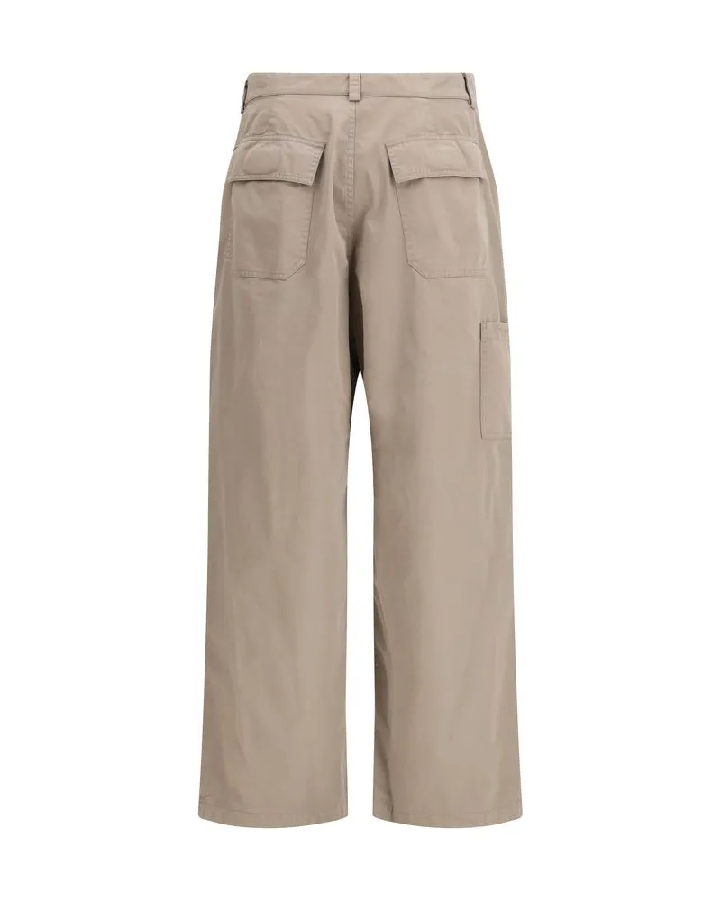 Balenciaga Men's Beige Cotton Casual Pants Beige