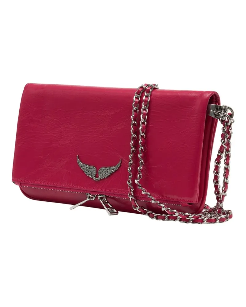 Zadig & Voltaire Women's Rock Vintage Crossbody -  Leather Pink Calfskin Bags Crossbodies Pink