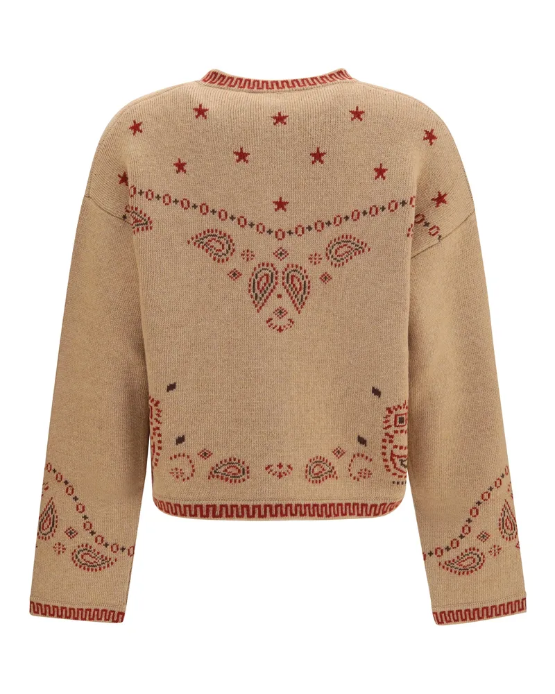 Alanui Women's Bandana Jacquard Jacket Camel-Multi Camel/multi Beige
