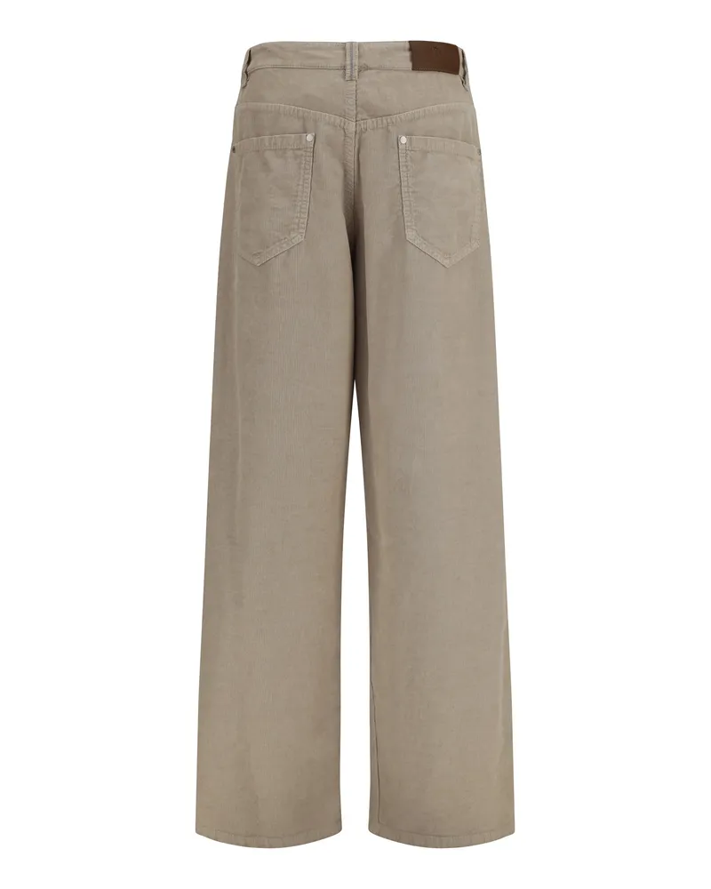 Brunello Cucinelli Cotton and Linen Trousers — Beige Beige
