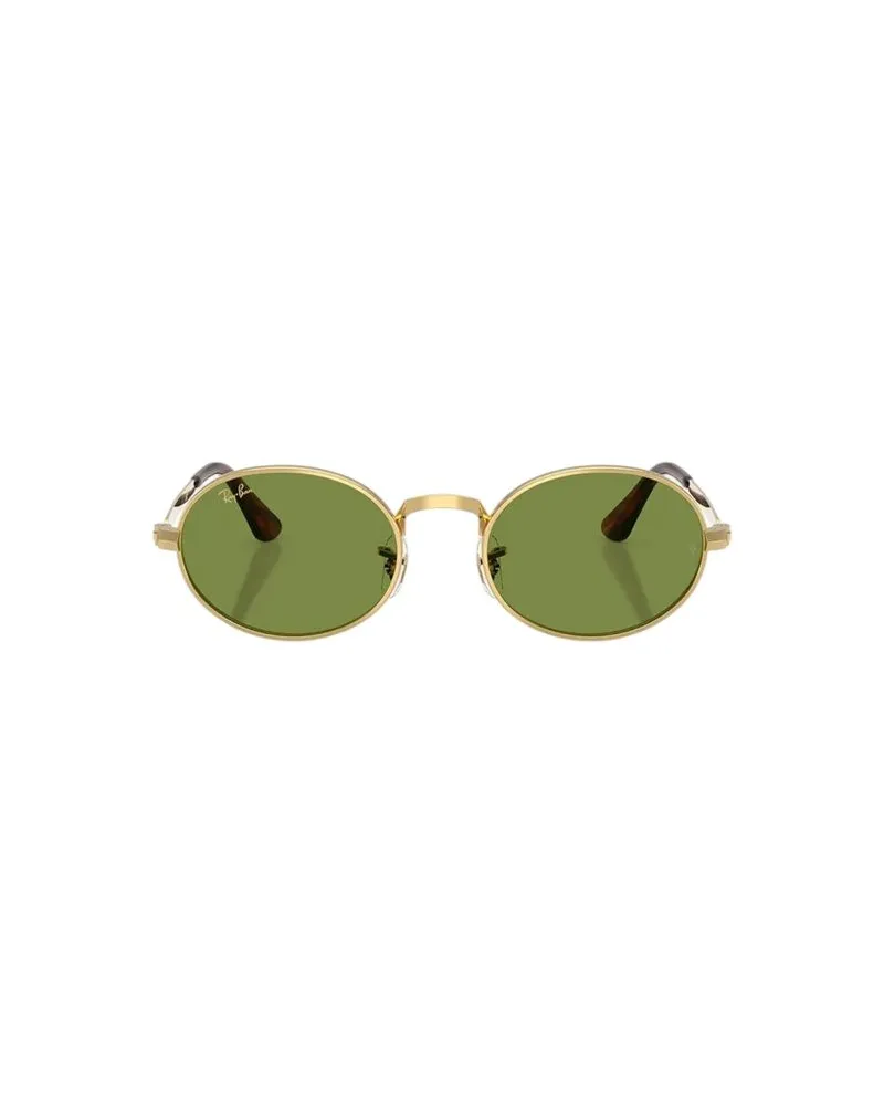 Ray Ban 0RB3931 Oval Metal Frame Sunglasses — Gold Gold