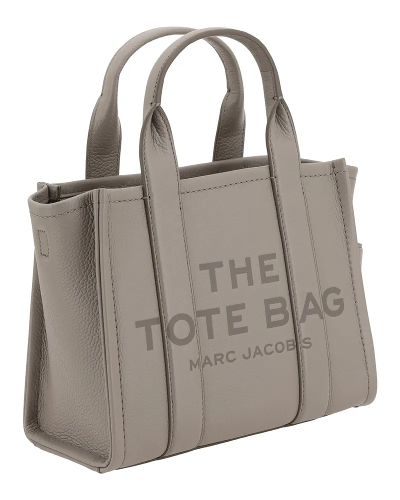 Marc Jacobs Women's Small Tote Handbag Cement Calf Leather Handbags Hand Bags Gray