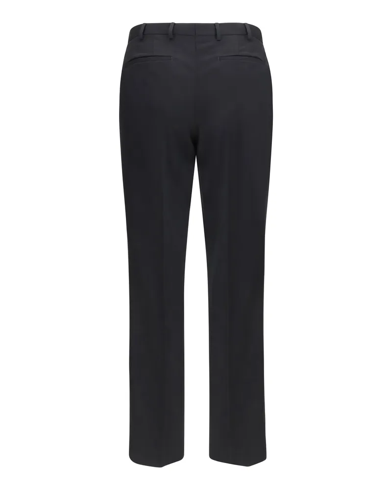 PT TORINO Men's Wool Trousers Samuel Black Fleece (ovis Aries Black