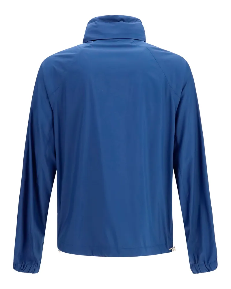 Brunello Cucinelli Men's Zip-Up Jacket Royal Polyester Blue