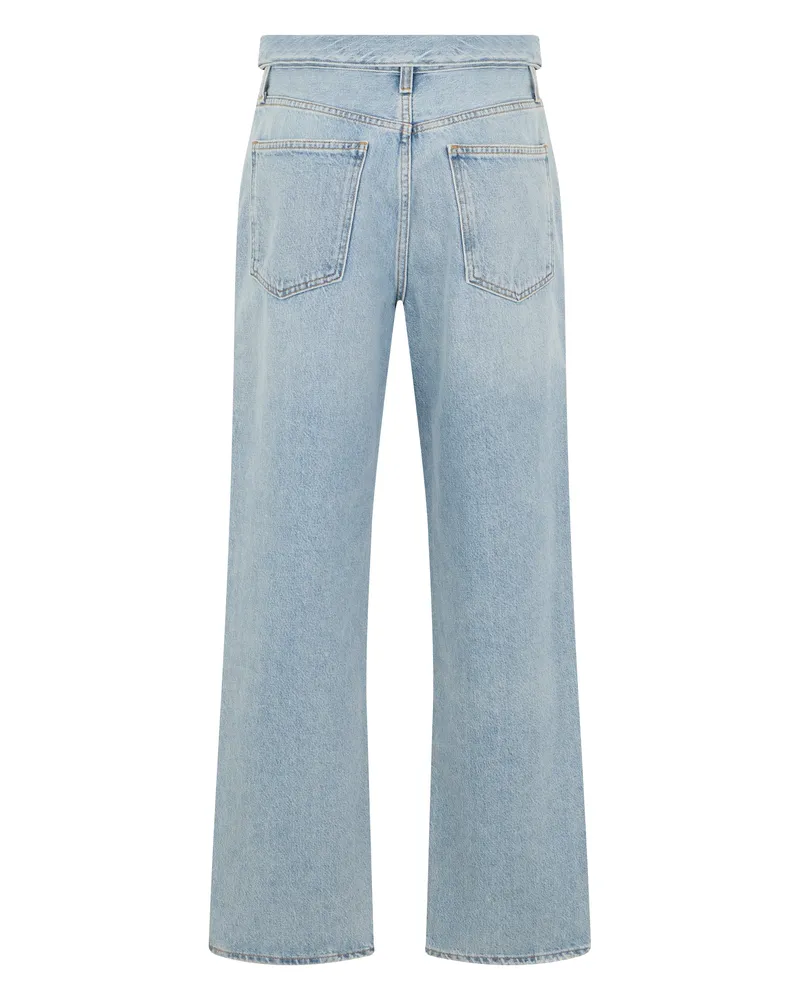AGOLDE Women's Straight-Leg Jeans Light Blue Cotton Blue