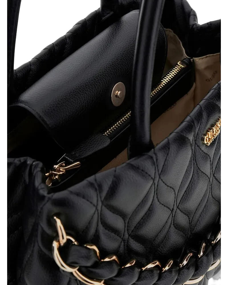 Guess Women's Satchel Black Polyurethane Satchel-bags Black