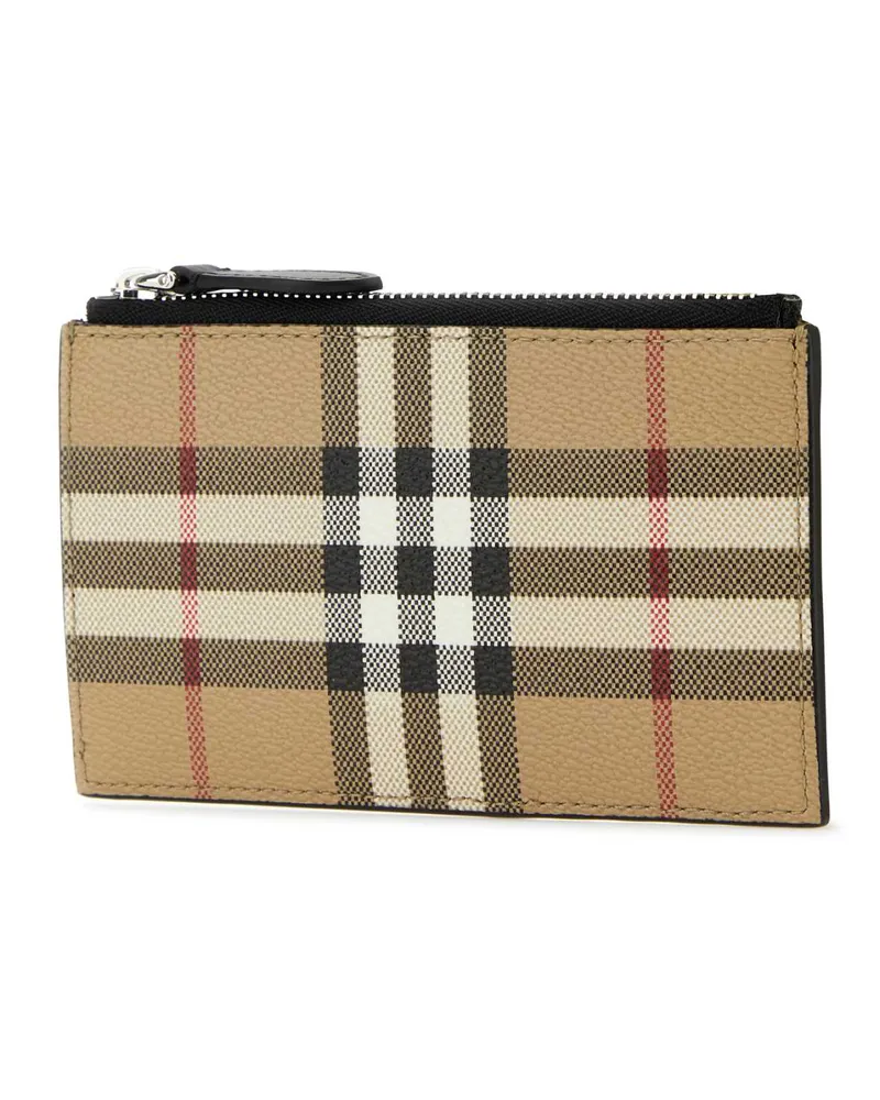 Burberry Men's Printed Canvas Wallet Archivebeige Portafogli Beige
