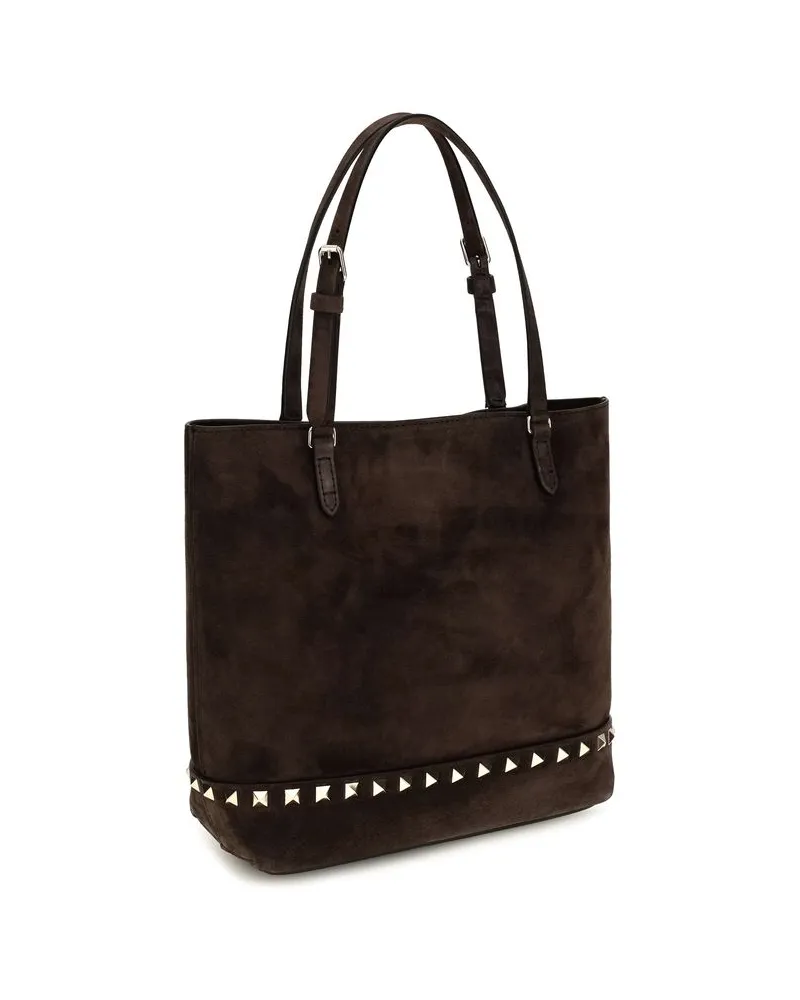 Valentino Garavani Women's Brown Calf Leather Bos Taurus Shoulder Bag Brown