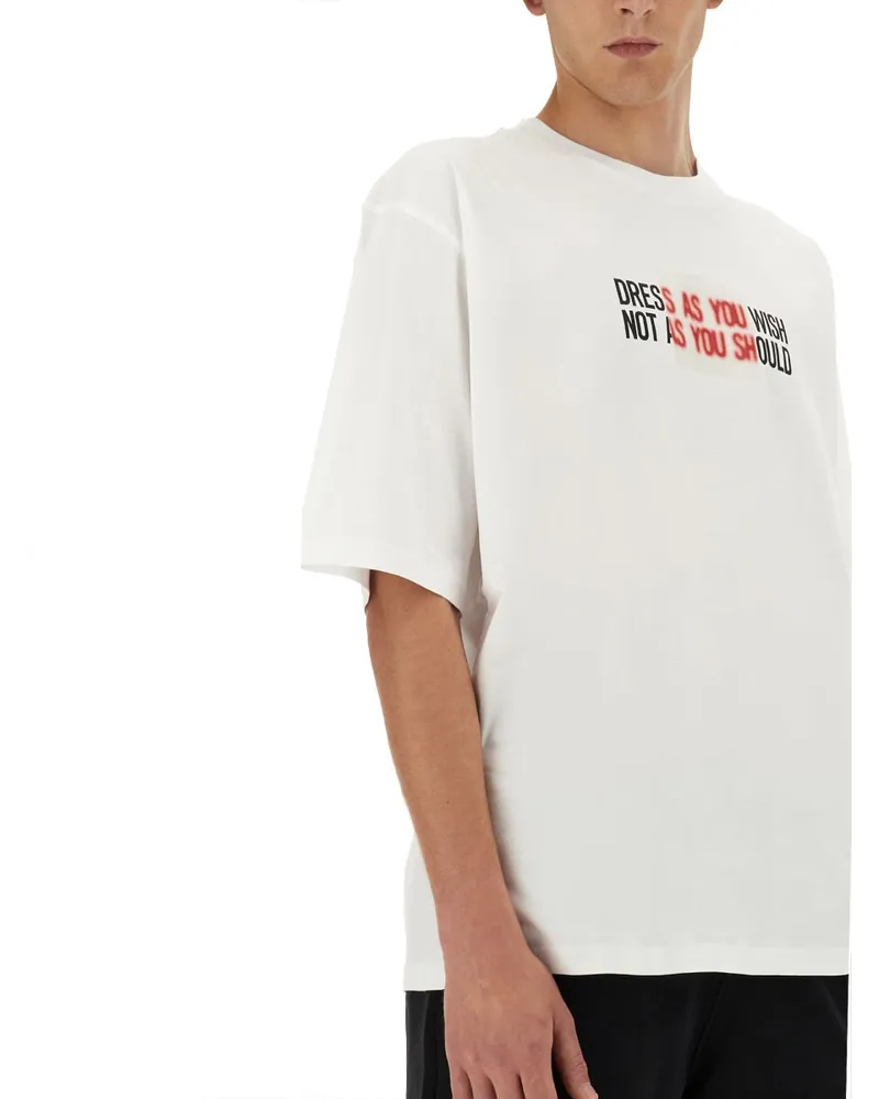 Moschino Logo Cotton T-Shirt — White White