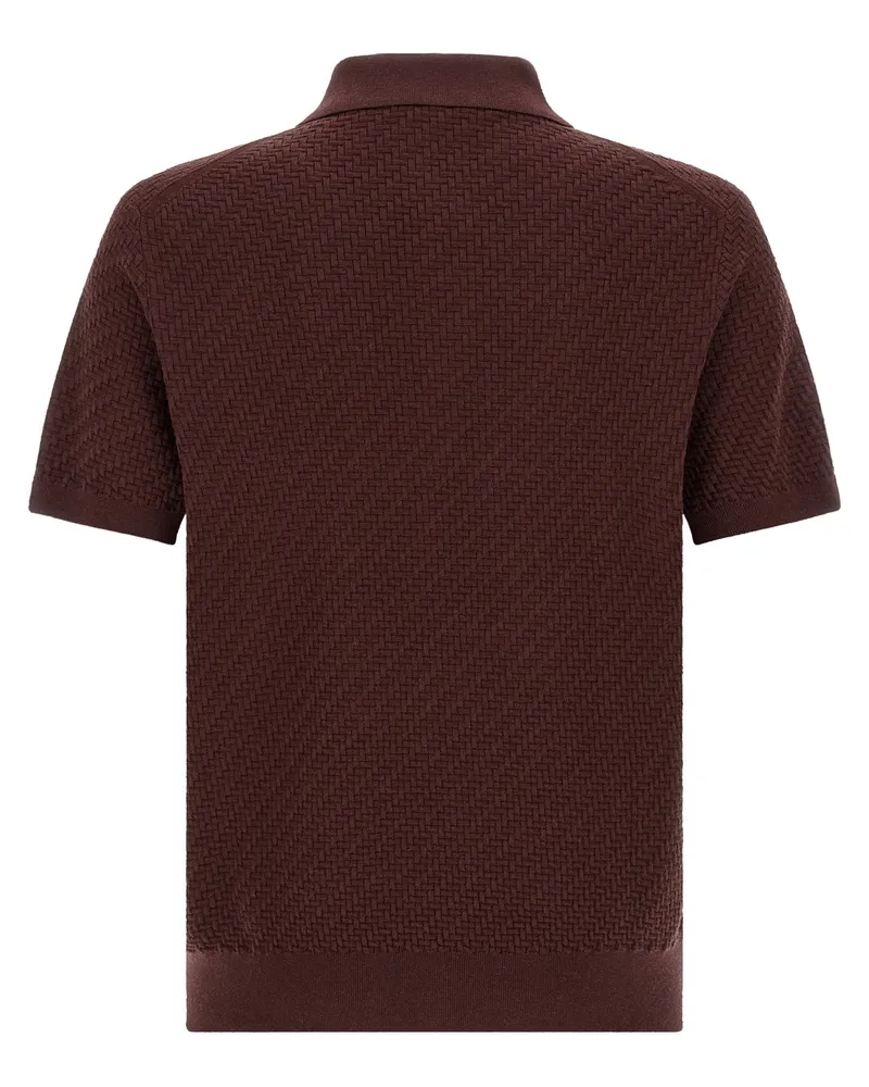Brioni Men's Purple Cotton Polo Shirt Purple