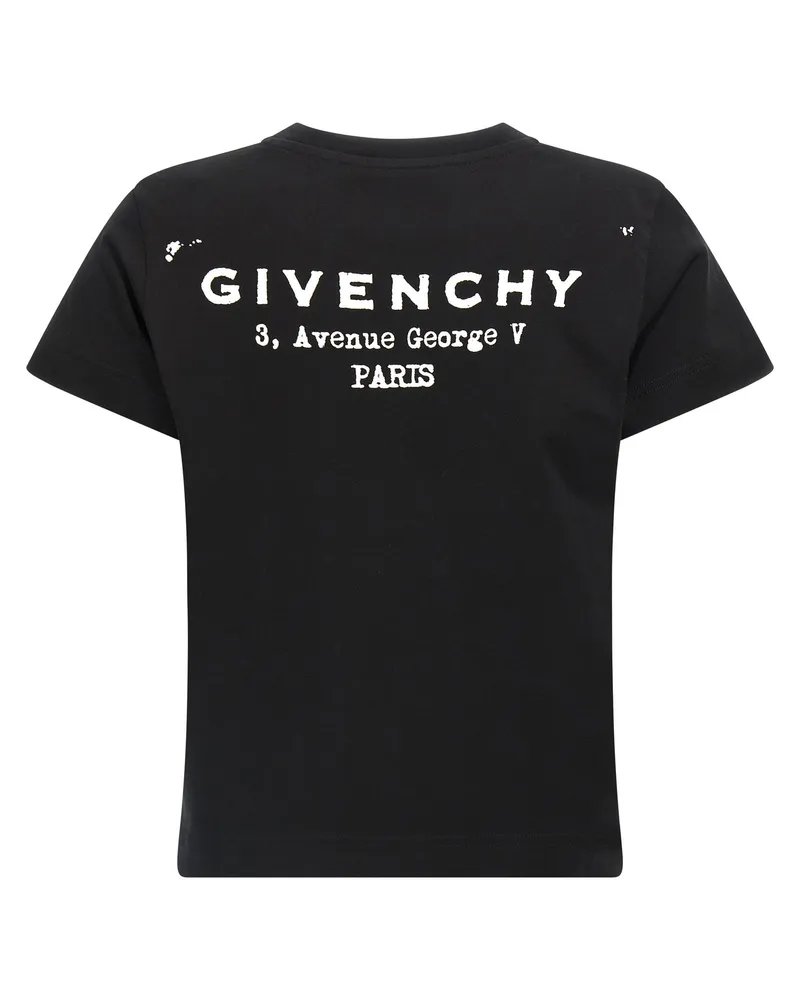 Givenchy Women's Bicolor Cotton T-Shirt Black