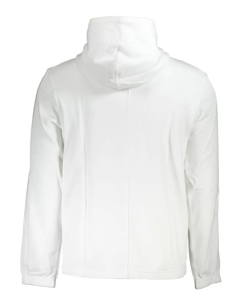 Calvin Klein Logo-Embroidered Cotton-Blend Hoodie — White White