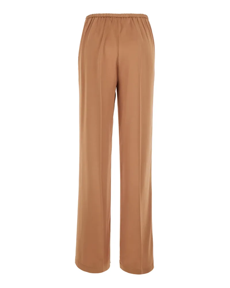 forte_forte Women's Trousers Pink Viscose Blend Acetate Caramel