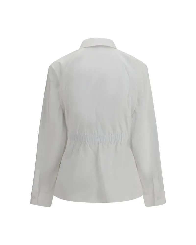 Max Mara Women's White Cotton Dress Shirt White