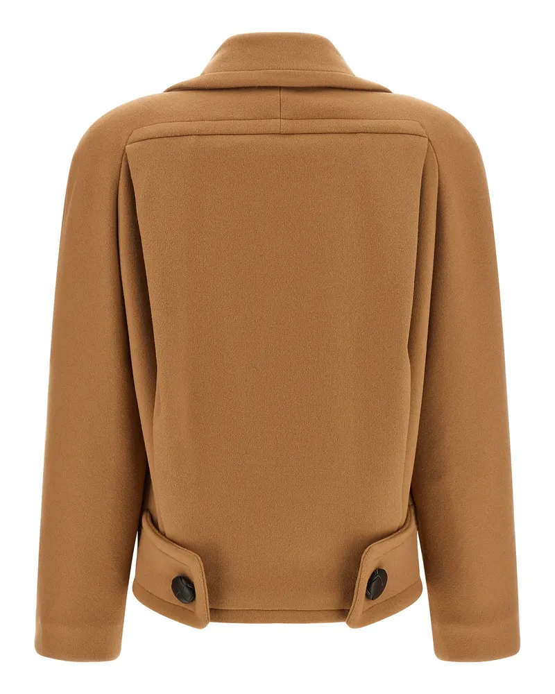 Stella McCartney Women's Beige Wool Coat Clothing Beige