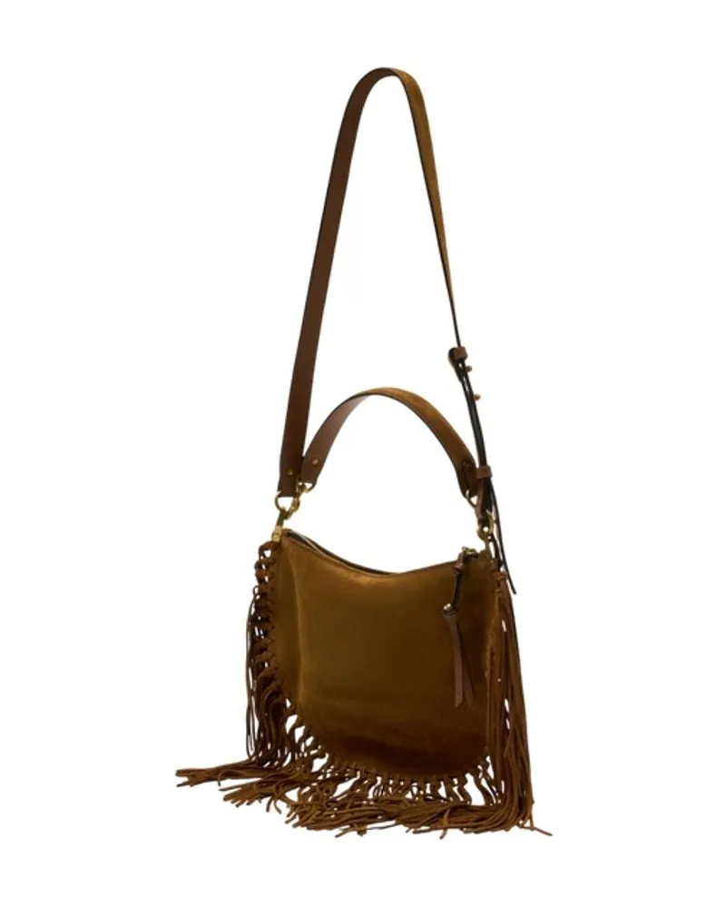 Isabel Marant Women's Oskan Soft Zip Shoulder Bag -  Leather Brown Calfskin Crossbodies Brown