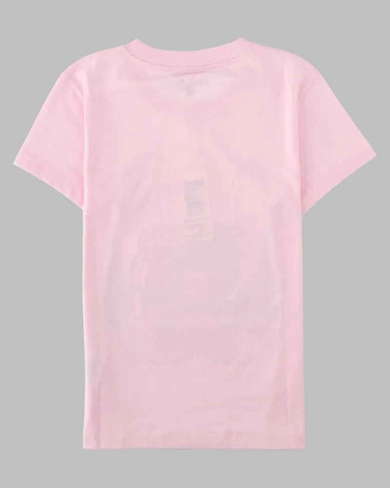 Ganni Printed Organic Cotton T-Shirt — Pink Pink