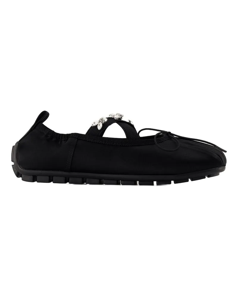 Simone Rocha Women's Ballerina Grip -  Leather Black Synthetic Shoes Sneakers Black