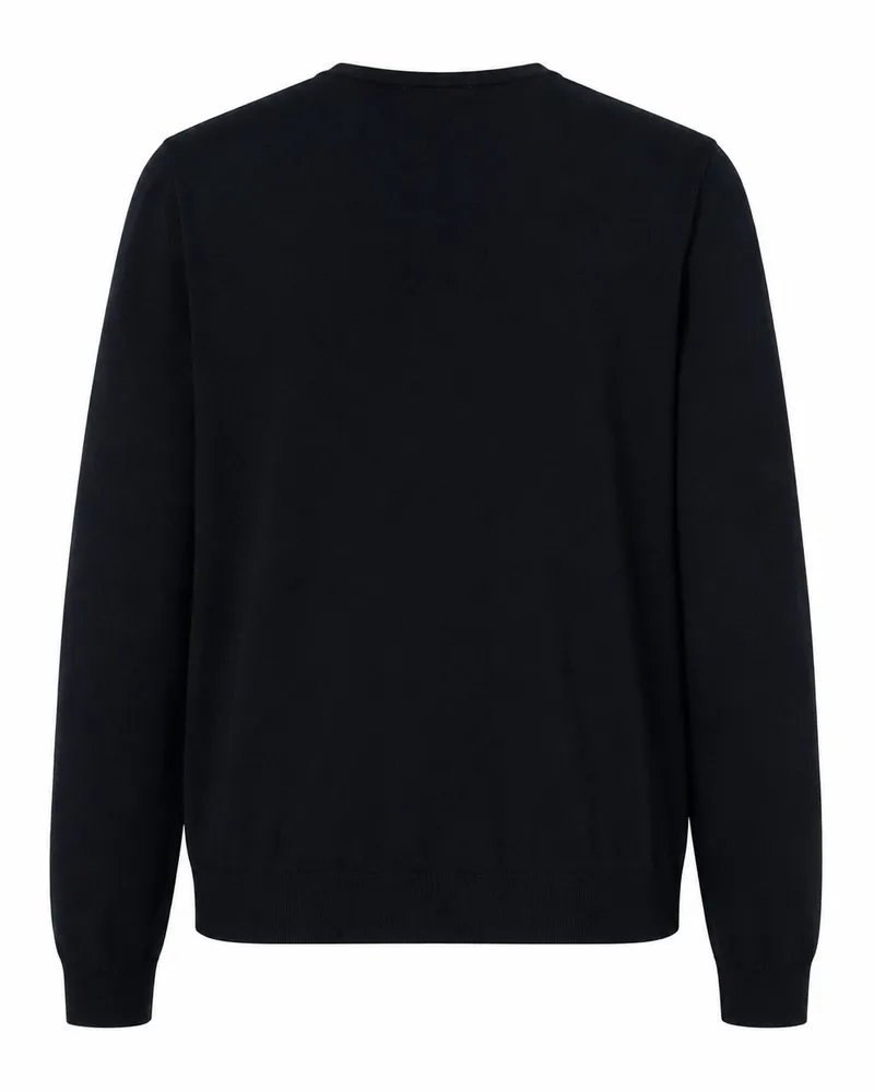 Emporio Armani Virgin Wool V-Neck Cardigan — Navy Navy