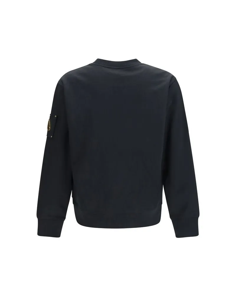 Moose Knuckles Men Black Cotton Sweatshirt Clothing Black