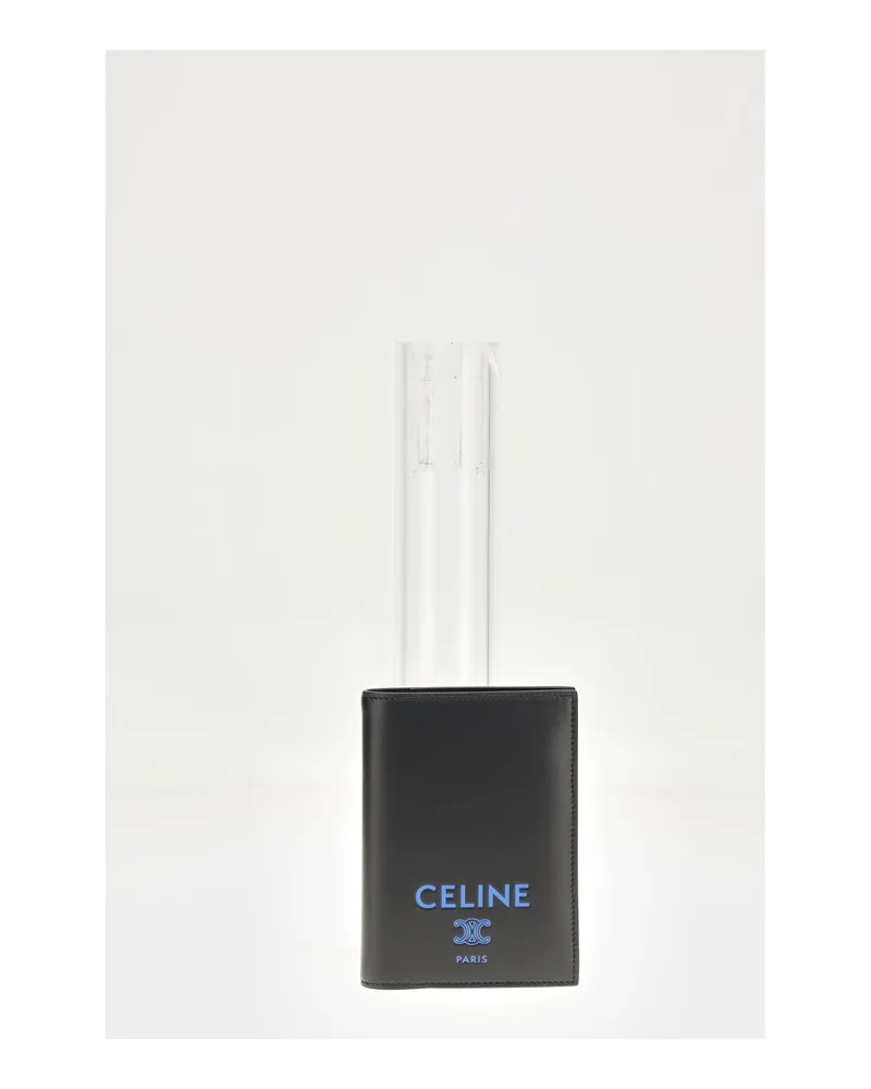 Celine Men's Passport Cover Black-Ultra Blue Phone Cases & Technology Black/ultra Black