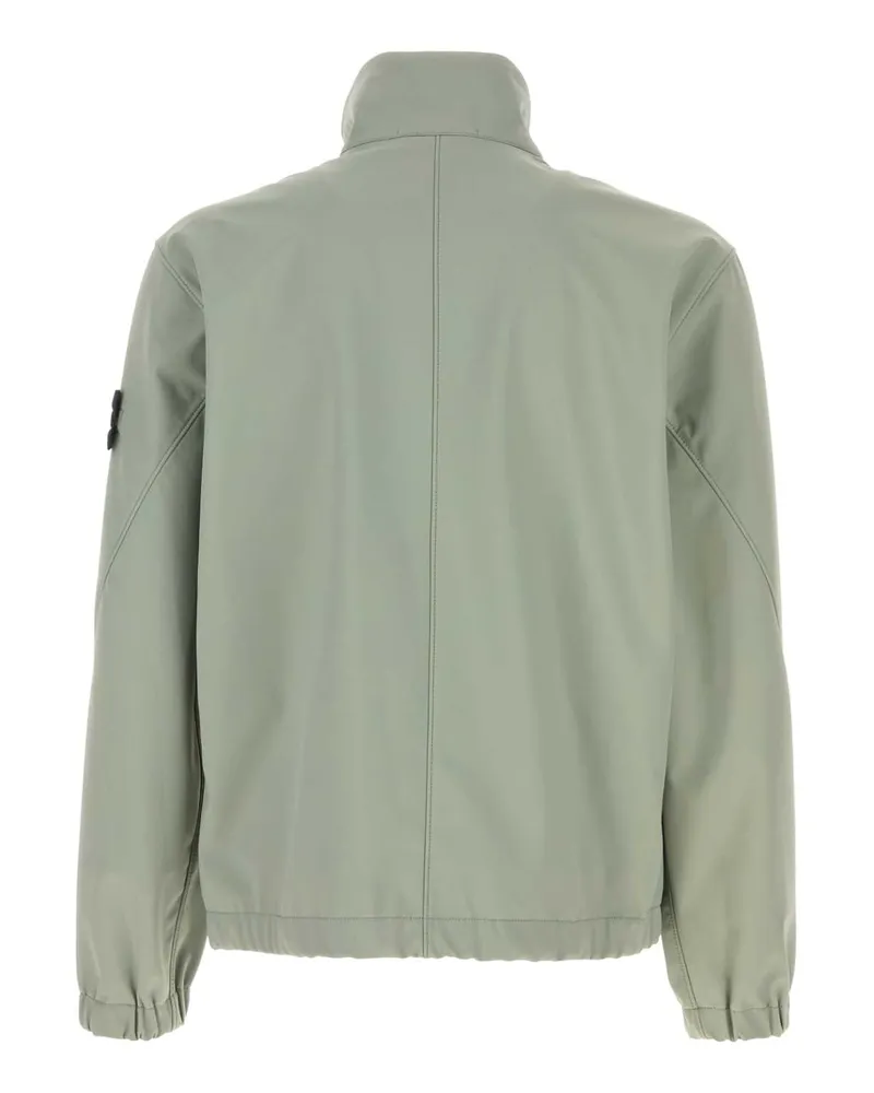 Stone Island Men's Stretch Polyester Jacket Green Elastane Green