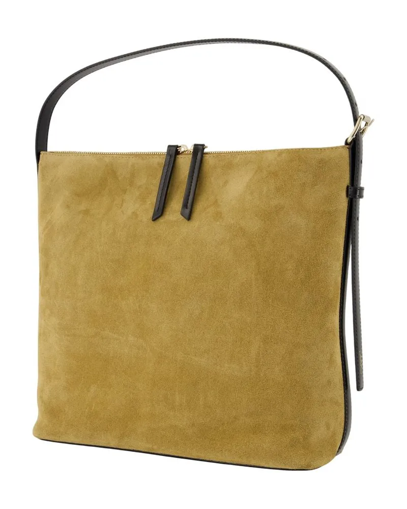 A.P.C. Women's Vera Shoulder Bag -  Leather Beige Calfskin Shoulder-Hobo-Bags Beige