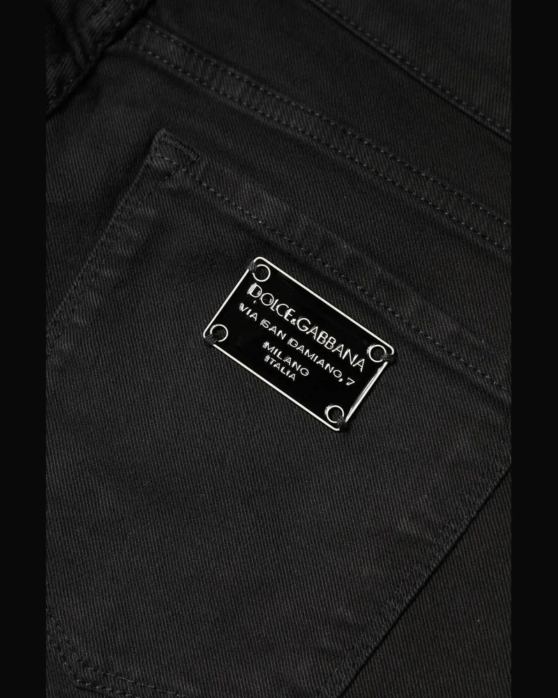 Dolce & Gabbana Mid-Waist Skinny Denim Jeans — Black Black